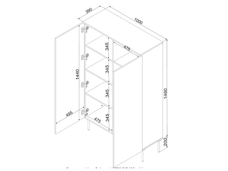 Armoire de salon blanche 100 x 166 cm Pazol
