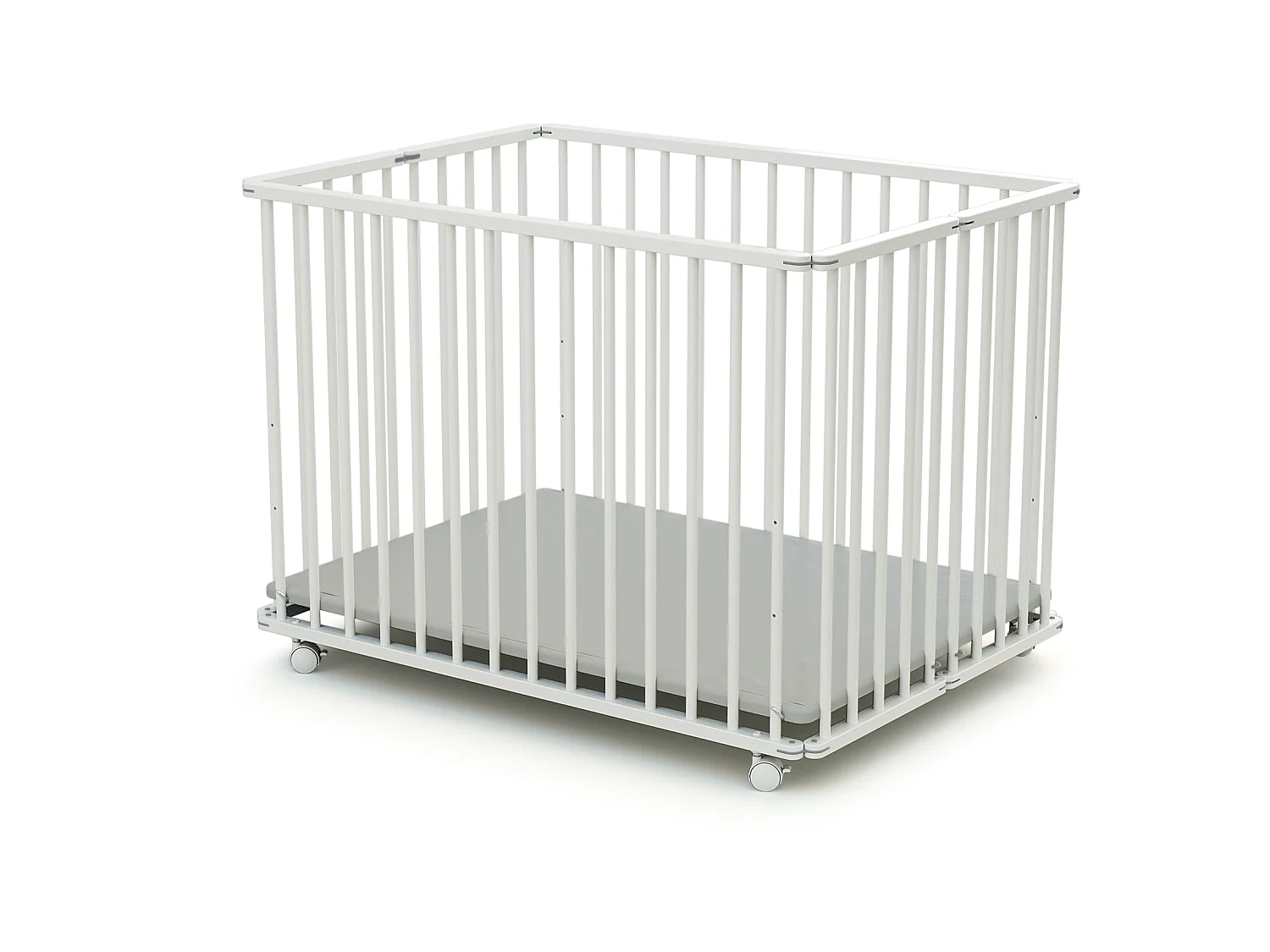 Houten opvouwbare kinderbox CALI Wit 70 x 100 cm