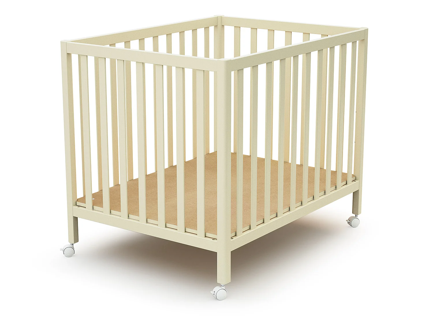 JURABABY - Parc bébé rectangulaire en bois FARA 100 x 701 cm - Blanc Perle