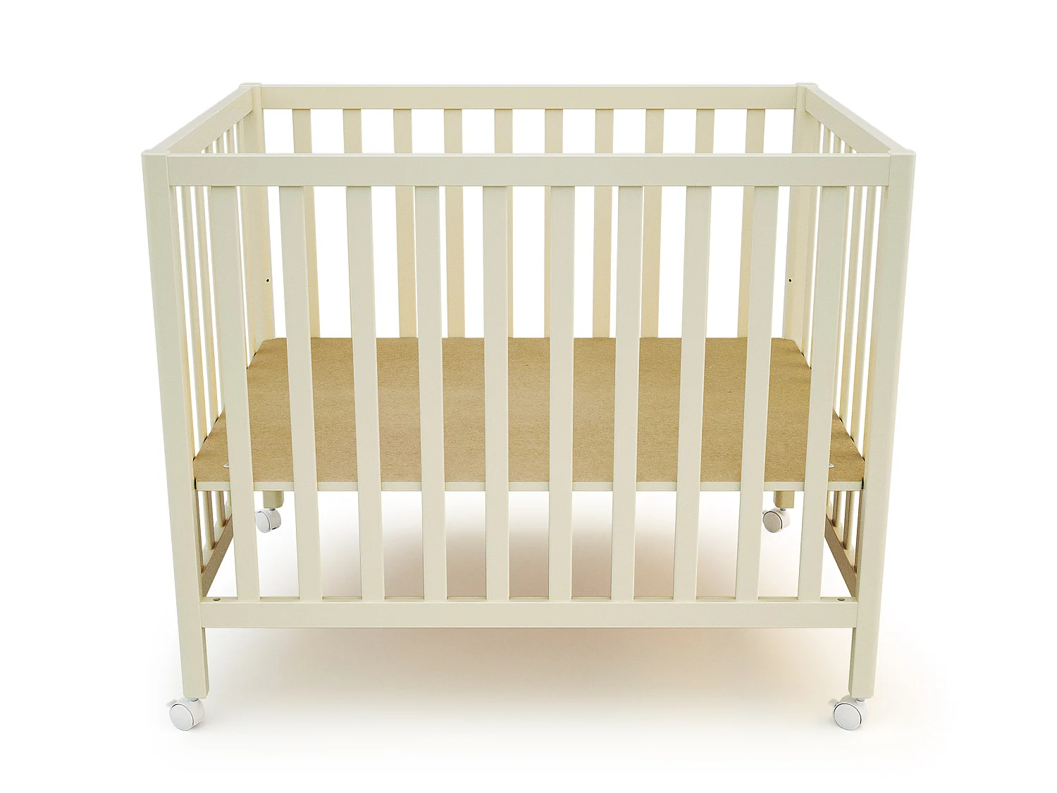 JURABABY - Parc bébé rectangulaire en bois FARA 100 x 701 cm - Blanc Perle