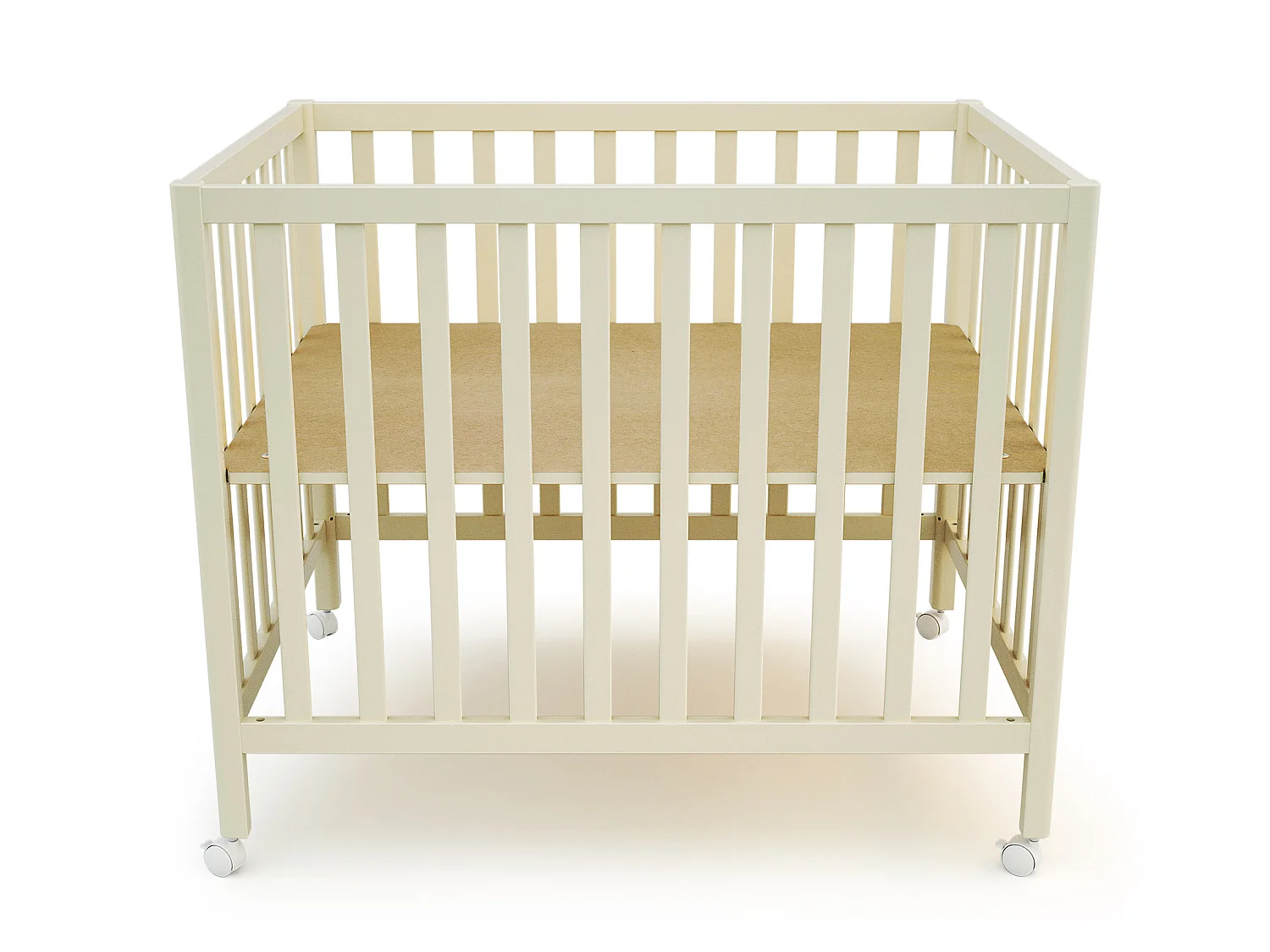 JURABABY - Parc bébé rectangulaire en bois FARA 100 x 701 cm - Blanc Perle