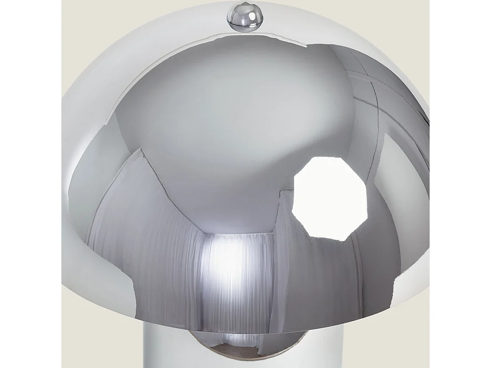Arto - Lampe à poser champignon en métal - Chrome