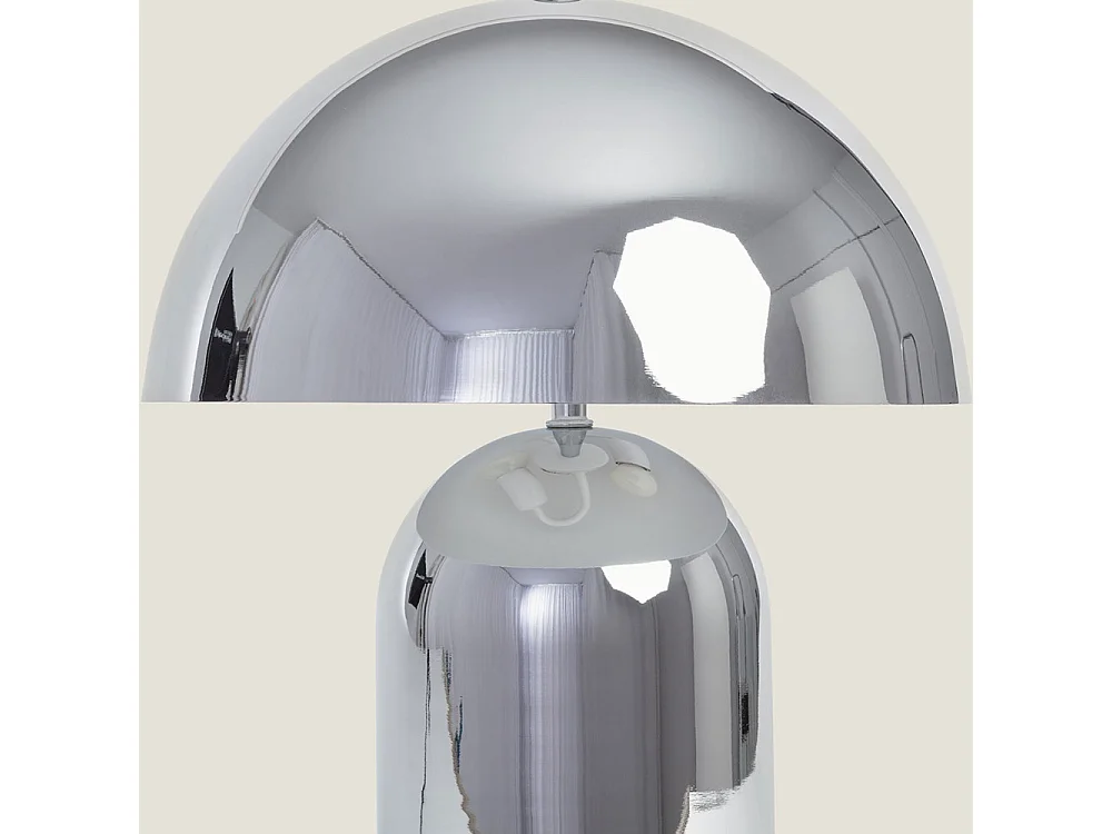 Arto - Lampe à poser champignon en métal - Chrome