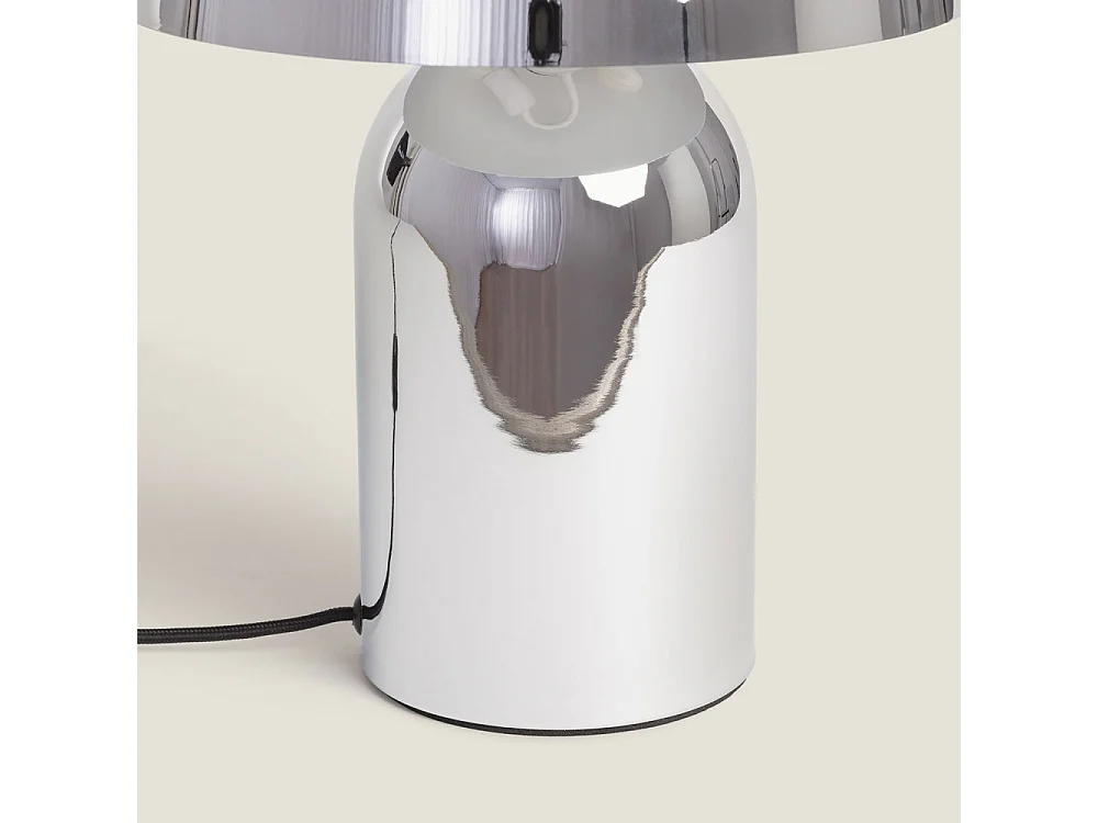 Arto - Lampe à poser champignon en métal - Chrome