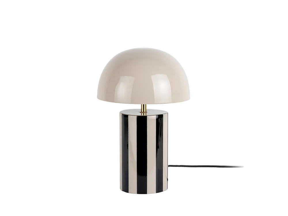 Rayado - Lampe à poser champignon en métal - Beige rosé