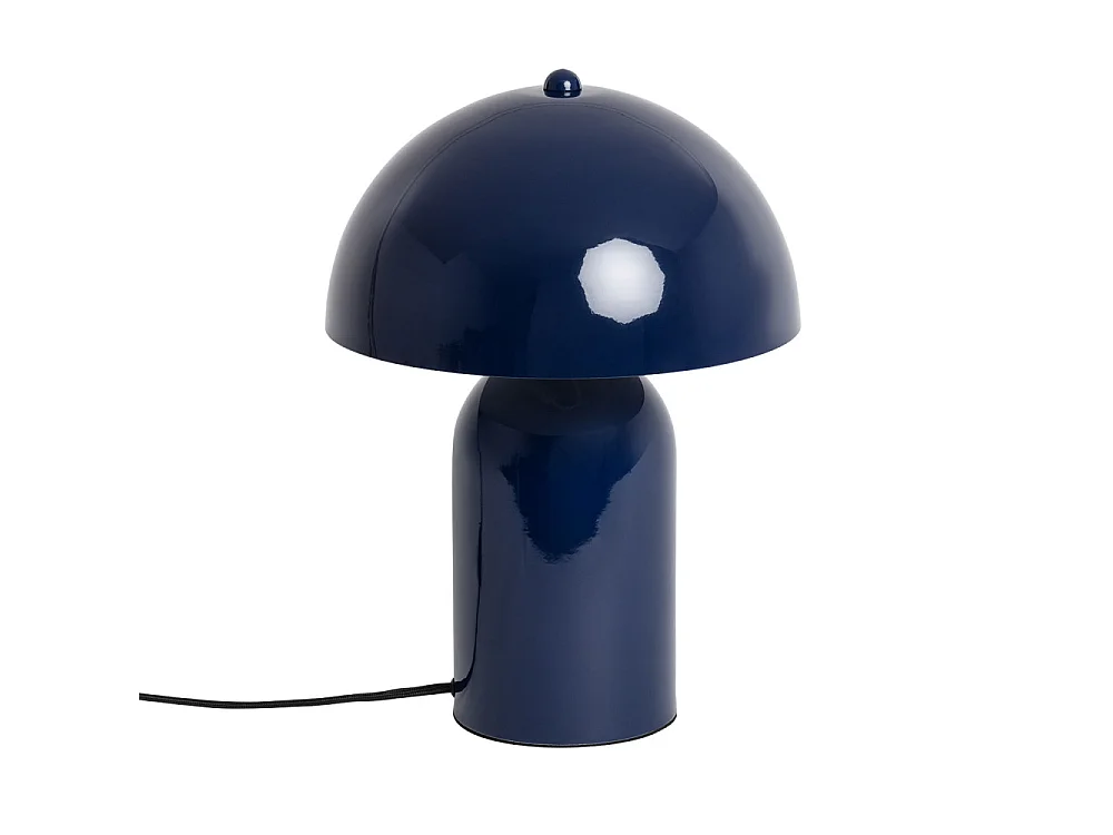 Arto - Lampe à poser champignon en métal - Indigo