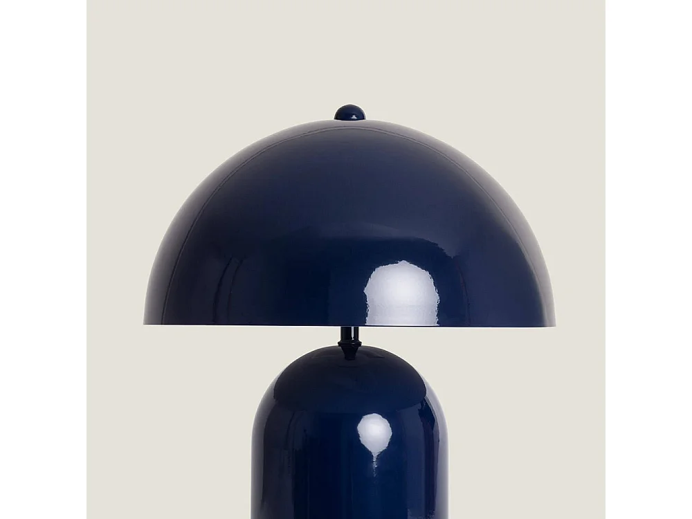 Arto - Lampe à poser champignon en métal - Indigo