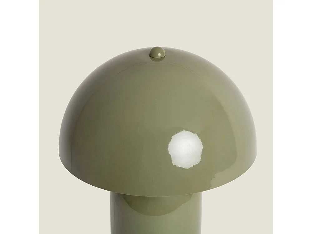 Arto - Lampe à poser champignon en métal - Vert