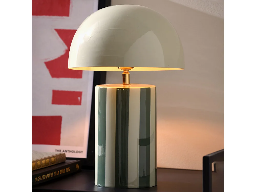 Rayado - Lampe à poser champignon en métal - Vert forêt