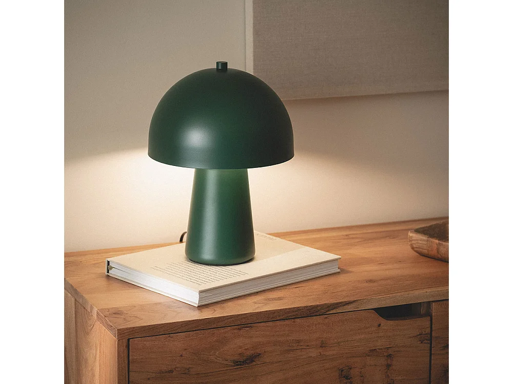 Sora - Lampe à poser champignon en métal - Vert