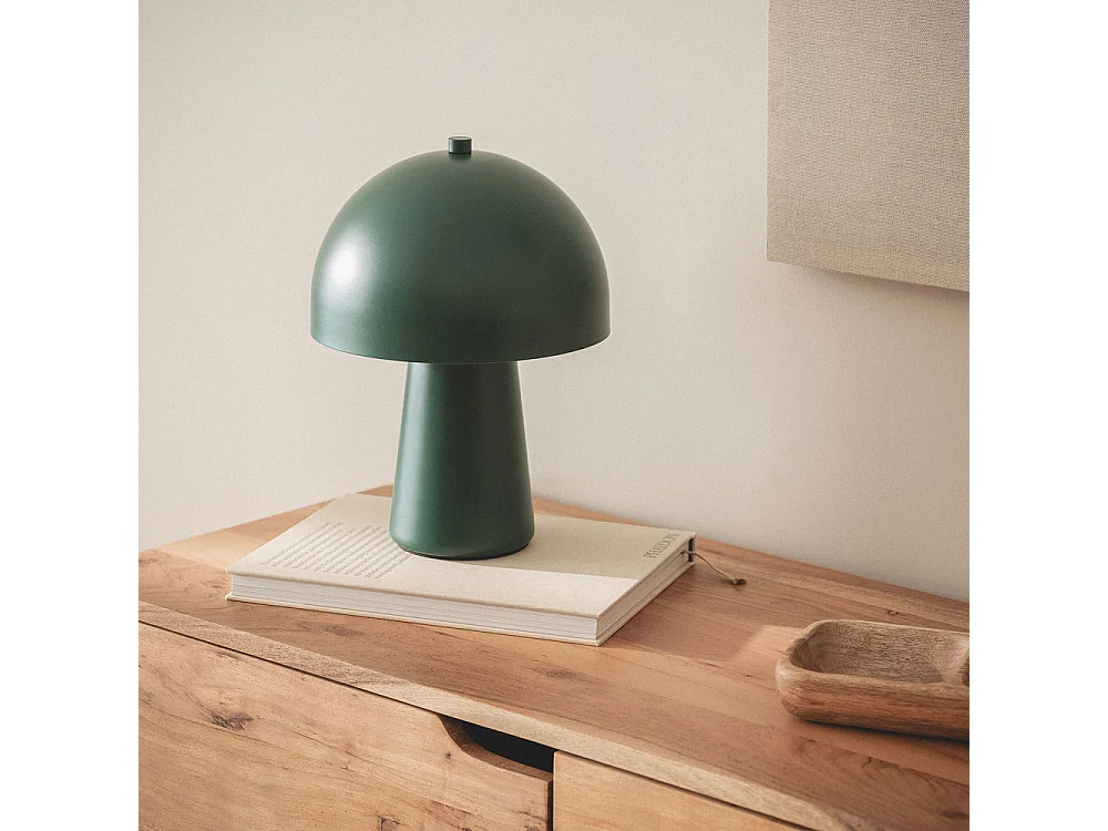 Sora - Lampe à poser champignon en métal - Vert