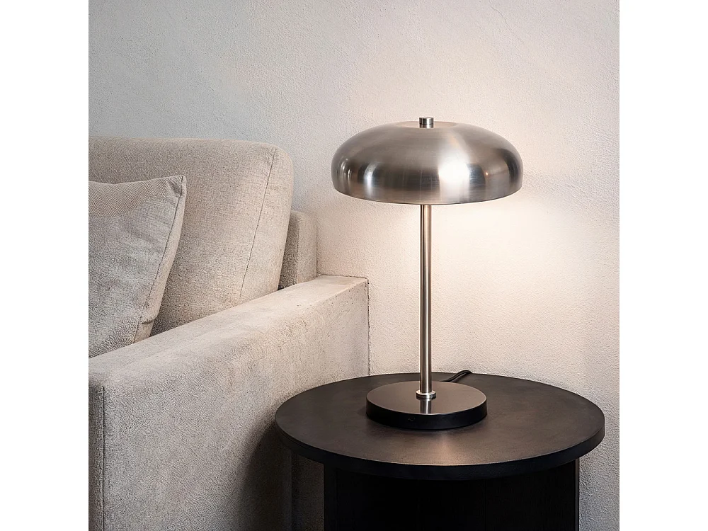 Nalo - Lampe à poser champignon - Chrome