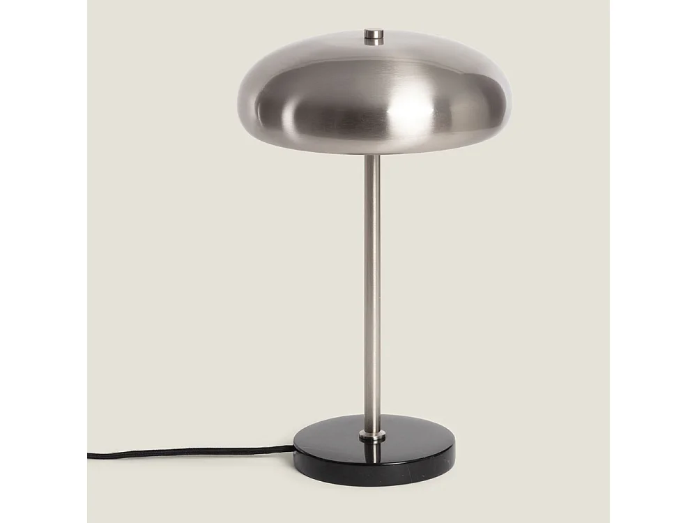 Nalo - Lampe à poser champignon - Chrome
