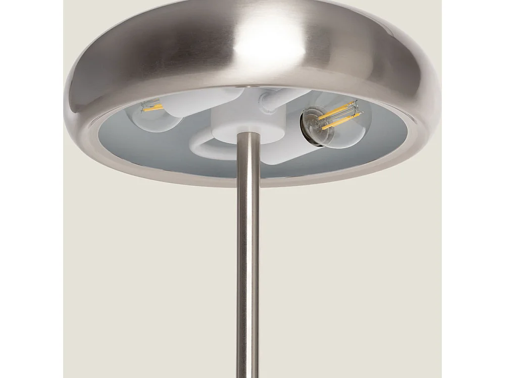Nalo - Lampe à poser champignon - Chrome