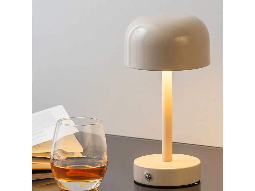 James - Lampe à poser LED sans fil rechargeable - Beige rosé