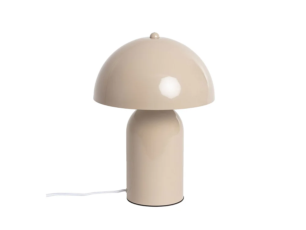Arto - Lampe à poser champignon en métal - Beige