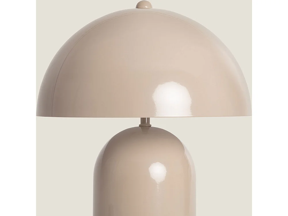 Arto - Lampe à poser champignon en métal - Beige