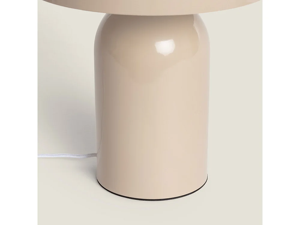 Arto - Lampe à poser champignon en métal - Beige