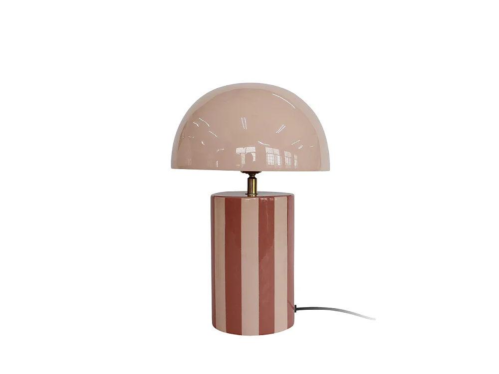 Rayado - Lampe à poser champignon en métal - Rose