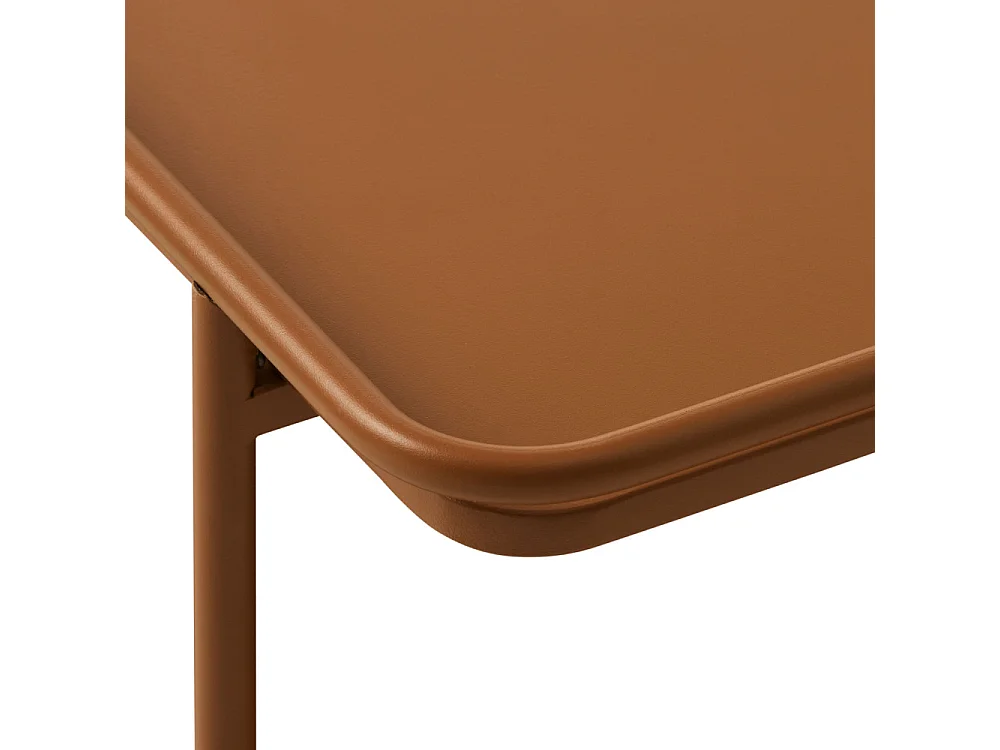 Saranda - Table basse 2 plateaux en métal - Terracotta