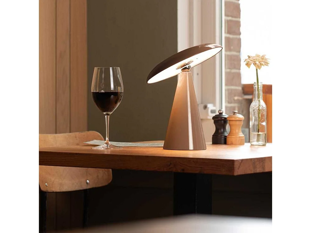 Phoebe - Lampe à poser LED sans fil rechargeable - Marron argile