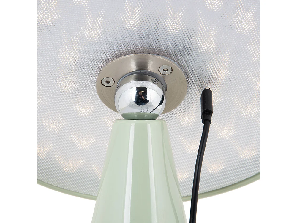 Phoebe - Lampe à poser LED sans fil rechargeable - Vert de gris