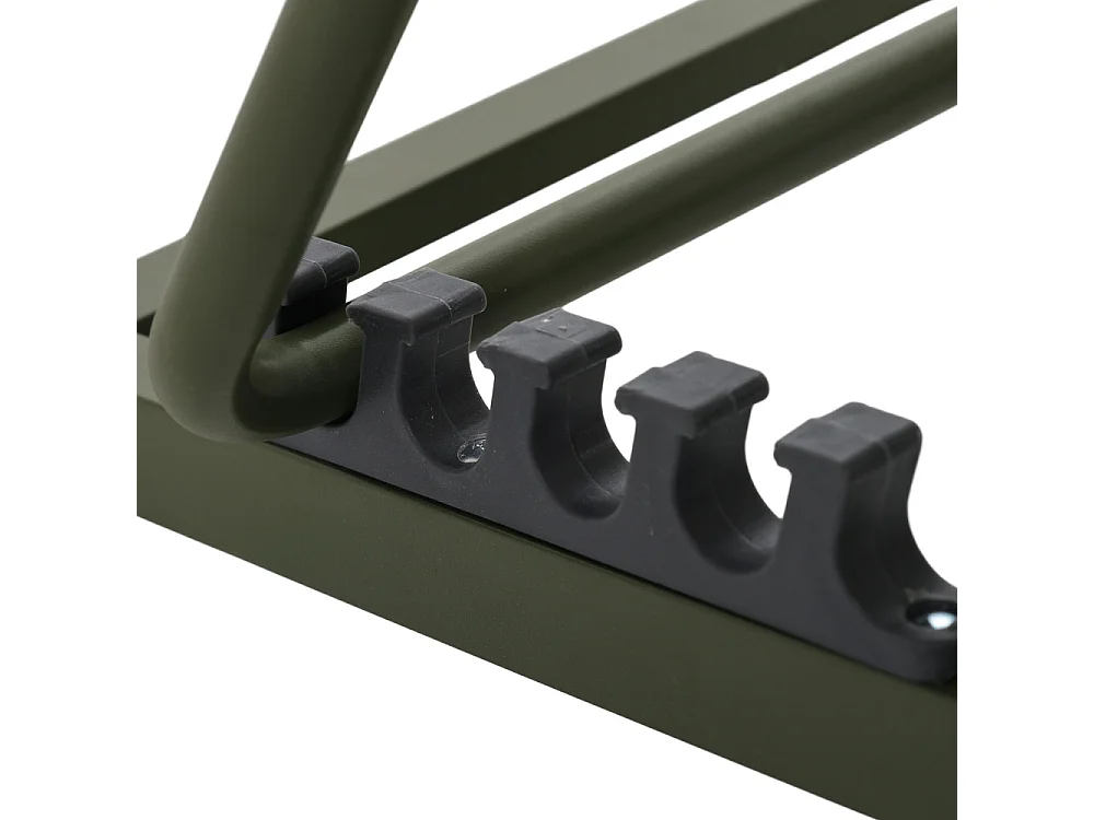 Brisa - Lot de 2 chiliennes à rayures en aluminium - Vert olive