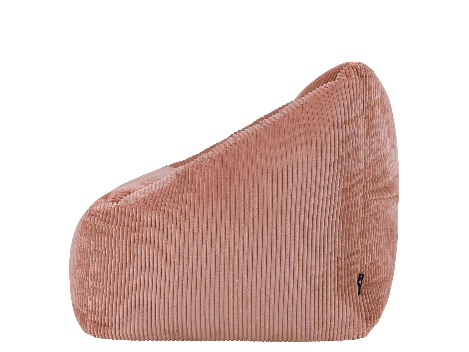 Pouf fauteuil et son repose-pieds carré velours côtelé rose aube, salon ou chambre - NATALIA