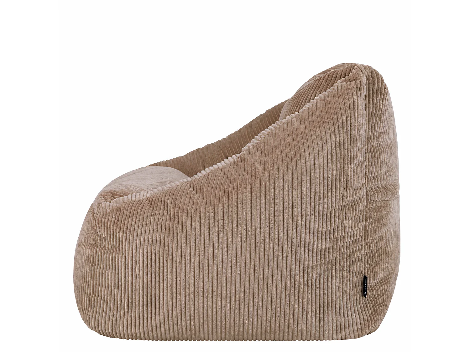 Pouf fauteuil salon ou chambre velours côtelé brun moka - NATALIA