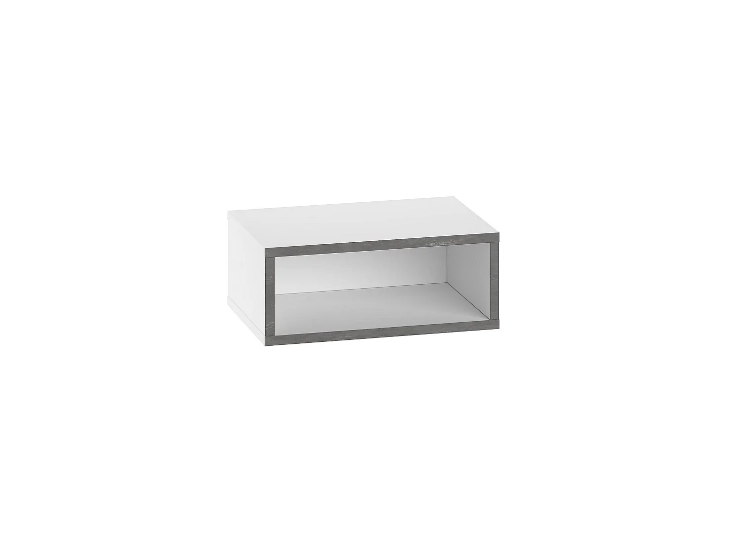 "Modernt LED-trä Nattduksbord 'Brik' - Vit - 45 x 30 x 18 cm"