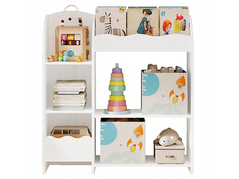 Estante para livros e jornais, armário para brinquedos, estante de pé estilo loft, 100 cm