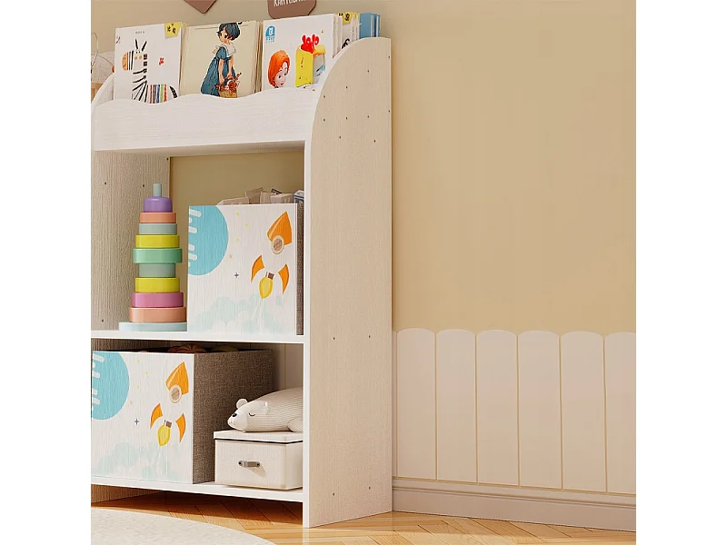 Estante para livros e jornais, armário para brinquedos, estante de pé estilo loft, 100 cm