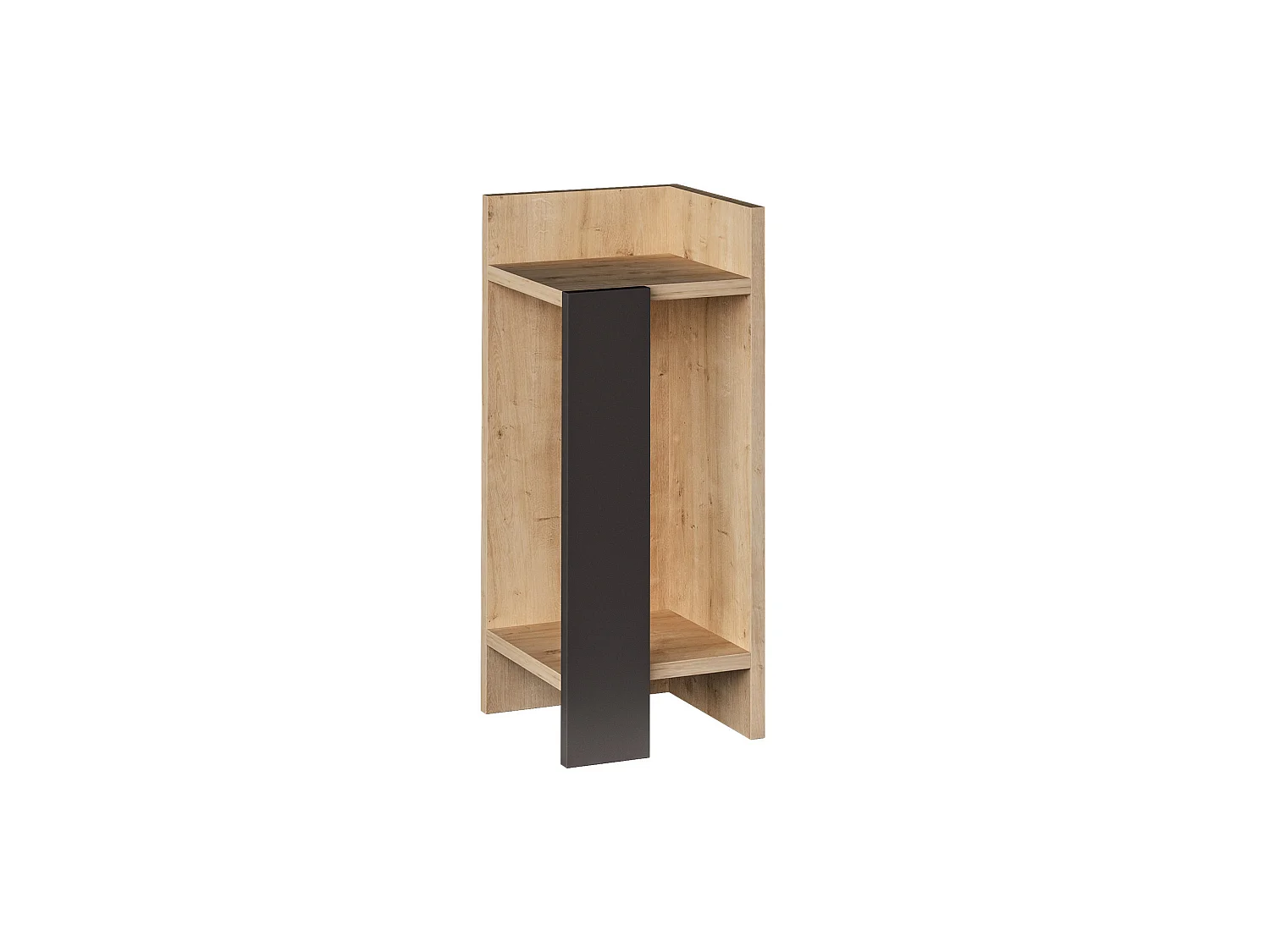 Beige Trä Nattduksbord "Elos Right" - 25 x 27 x 60 cm - Elegant Design för Moderna och Klassiska Miljöer