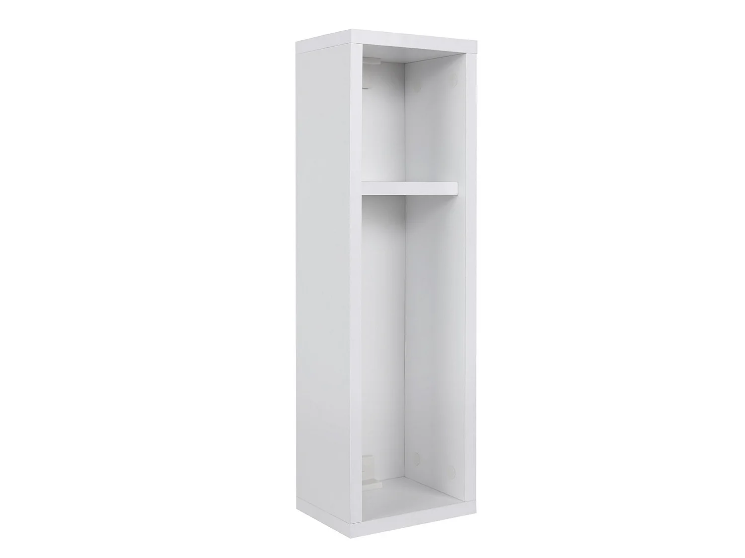 Table de chevet en bois "Turra" - 20 x 15 x 65 cm - Blanc