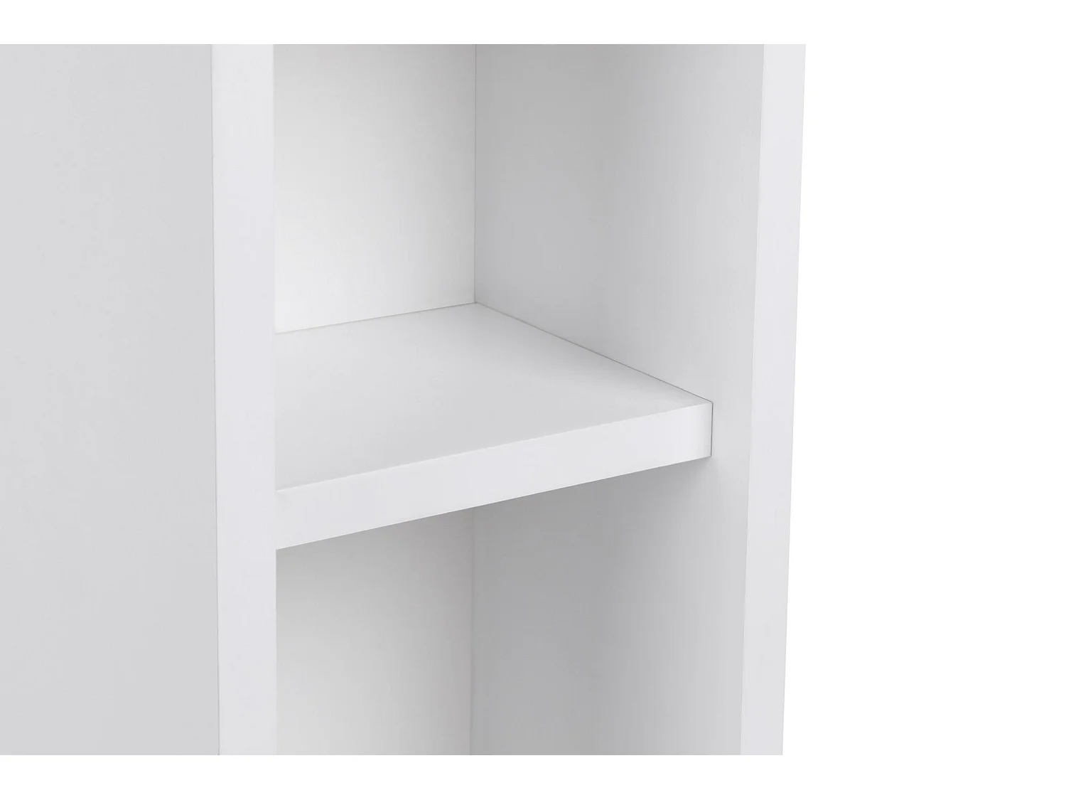 Table de chevet en bois "Turra" - 20 x 15 x 65 cm - Blanc