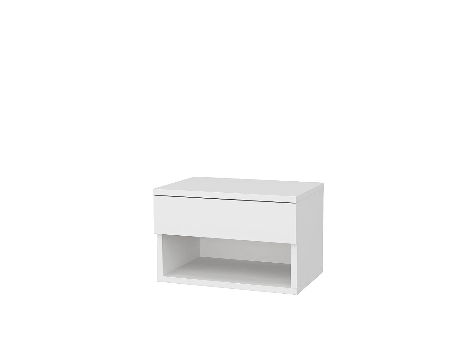 "Jamot" Trä Nattduksbord - Vit - Modern Design - 45 x 29 x 32 cm