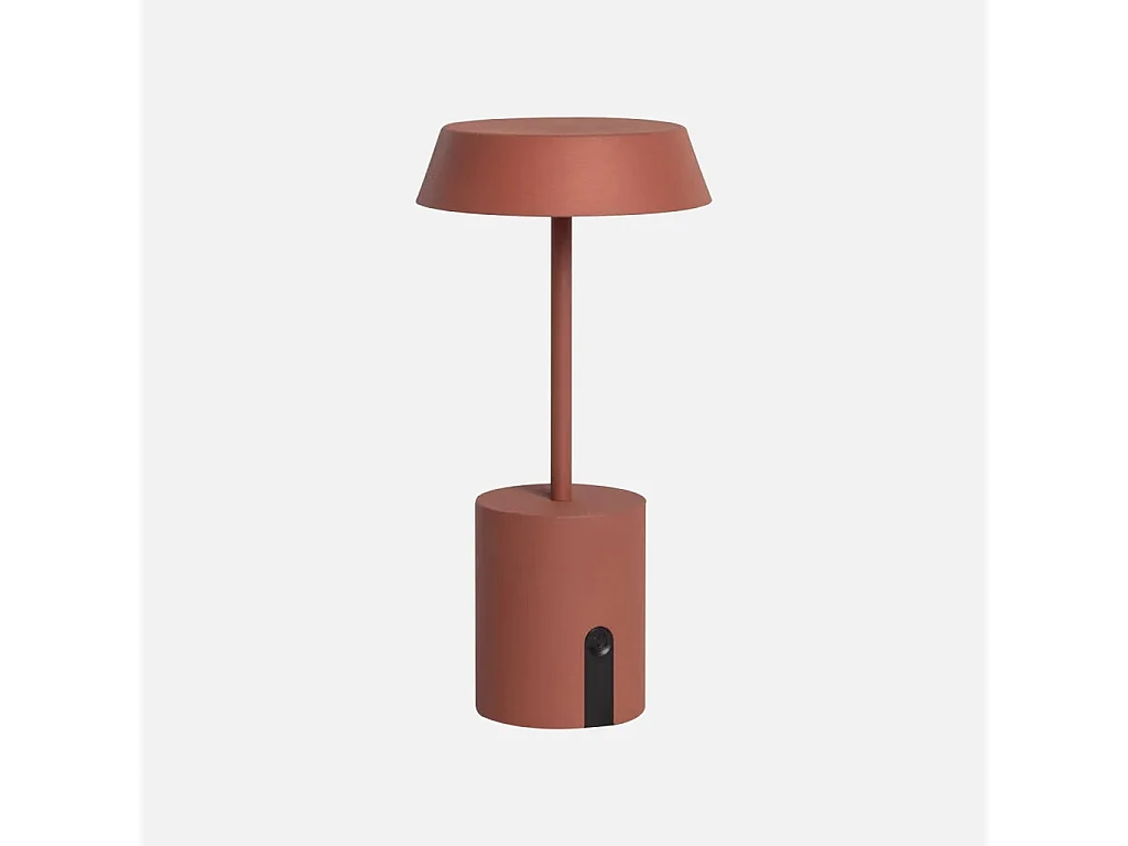 Lámpara de mesa interior/exterior led metal, ø10,8cm terracota