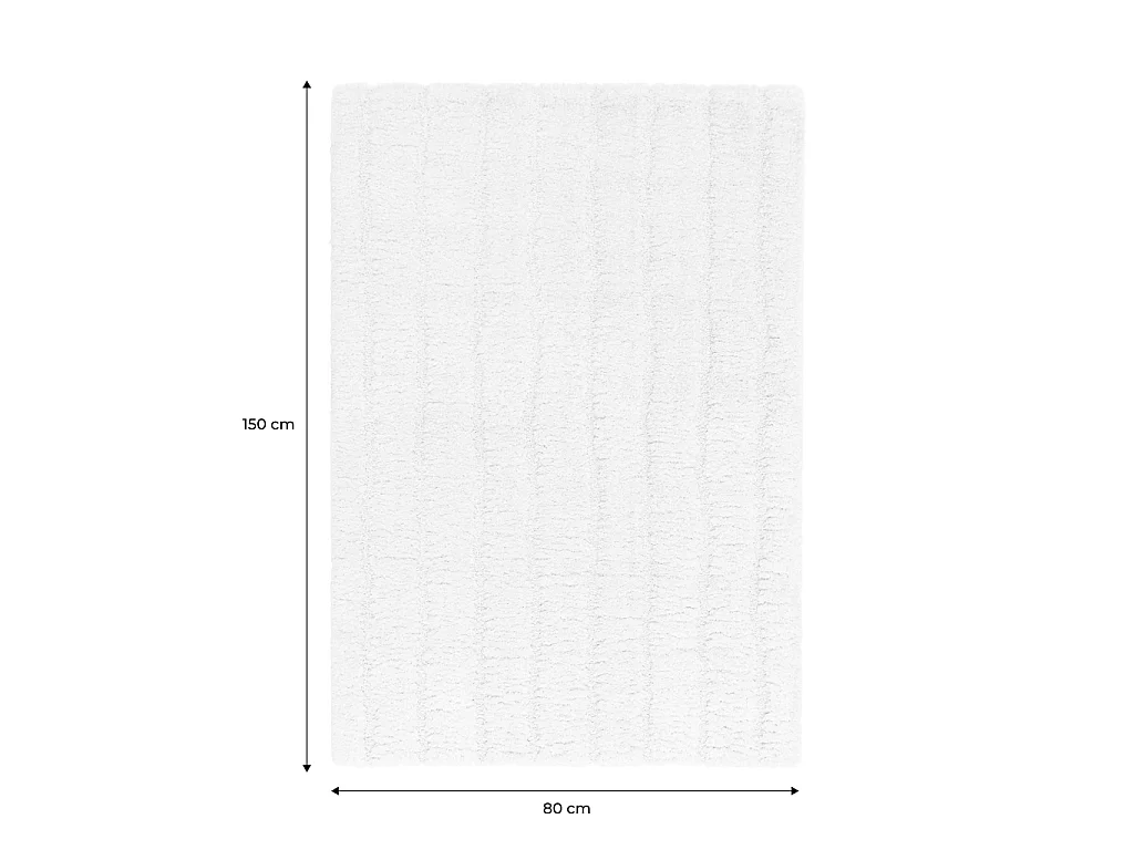 Tapis intérieur motif linéaire crème 80x150cm - Sol