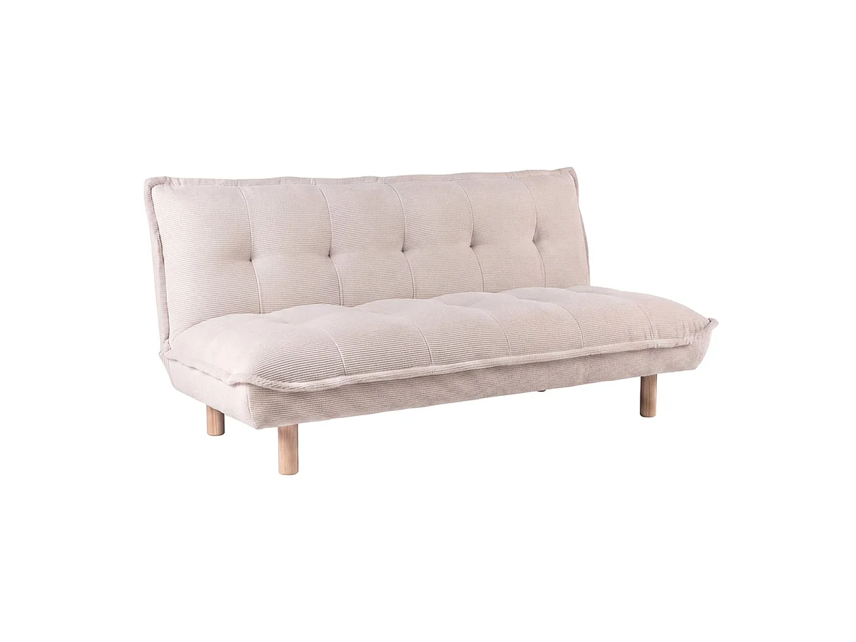 Canapé Convertible 2 Places "Gertrud" 182cm Beige