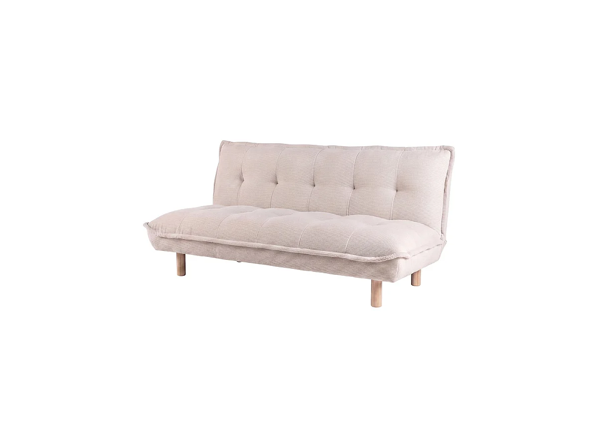 Canapé Convertible 2 Places "Gertrud" 182cm Beige
