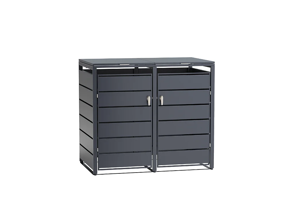 Cache-Poubelles, Abri Poubelle Extérieur 2x240L - M802-2K