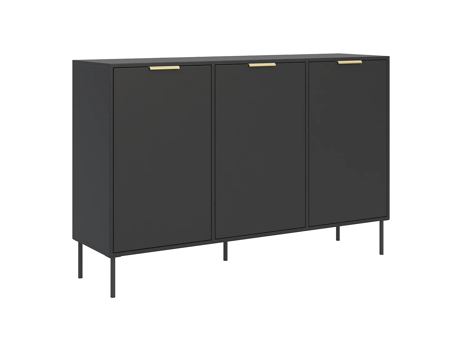 Buffet 3 portes – VENA – 150 cm – Noir