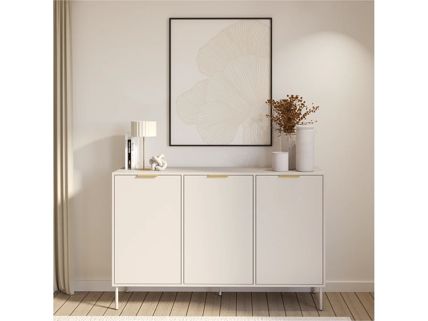Buffet 3 portes – VENA – 150 cm – Cachemire