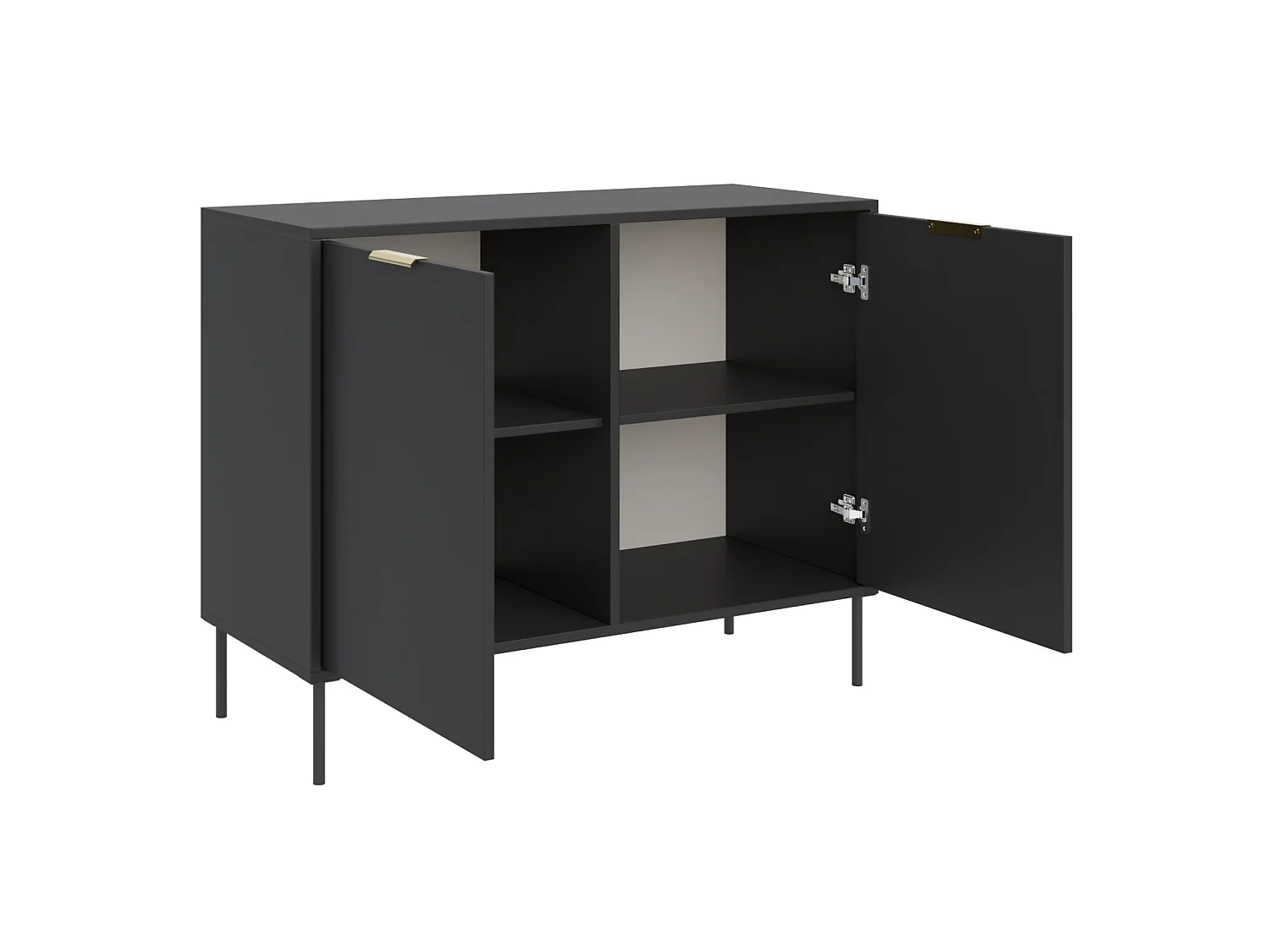 Buffet 2 portes – VENA – 100 cm – Noir