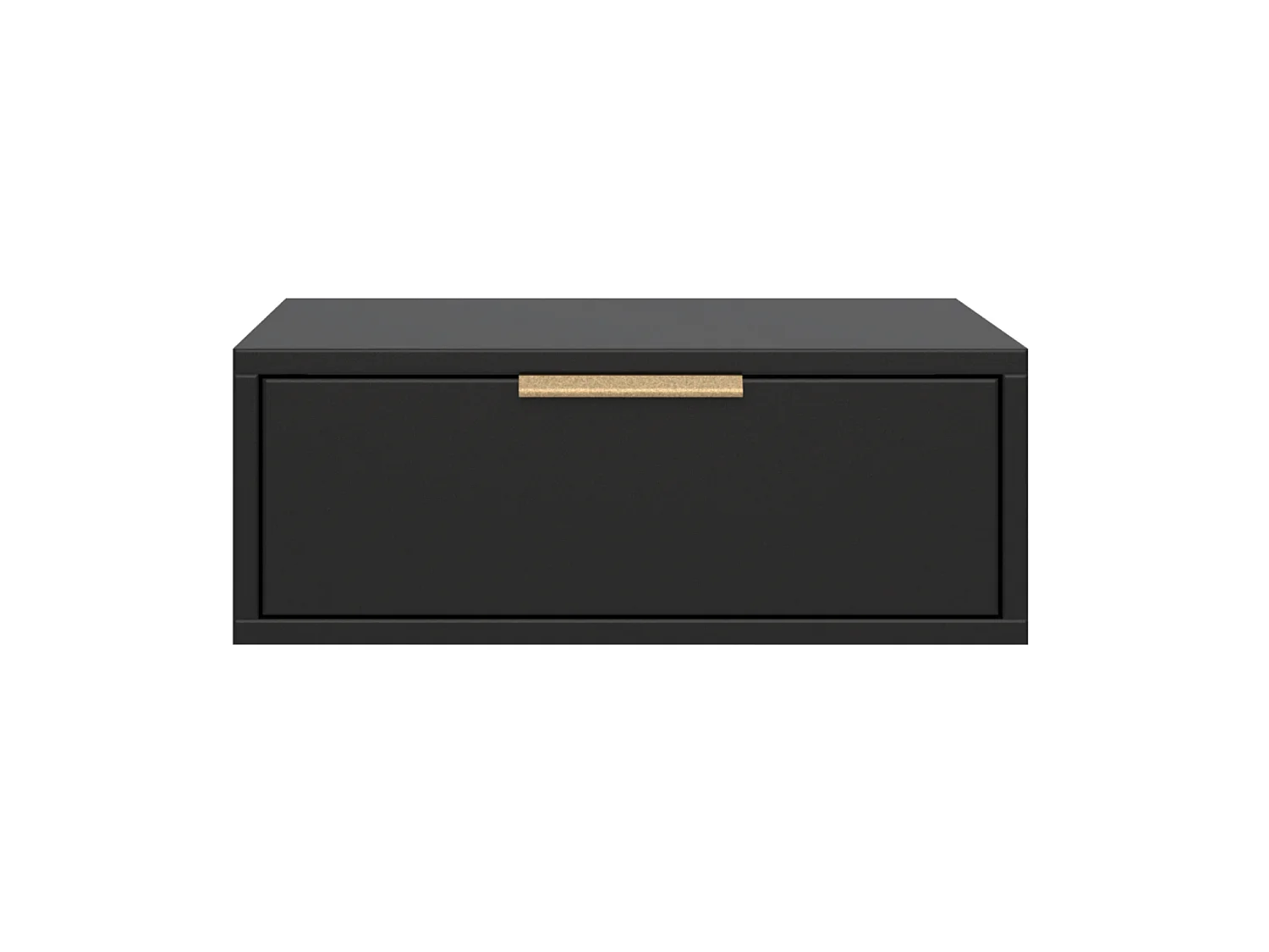 Hängender Nachttisch mit Schublade - 50 cm - Schwarz - VENA