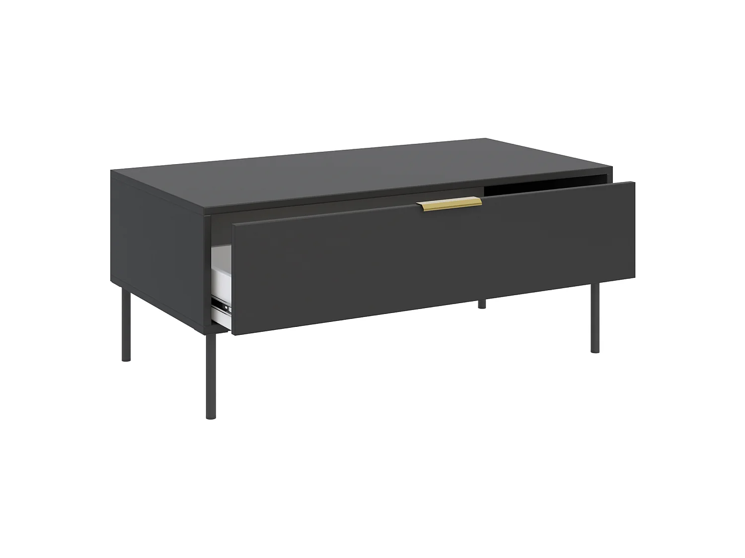 Table basse avec tiroir – noir – 100x50 cm – VENA