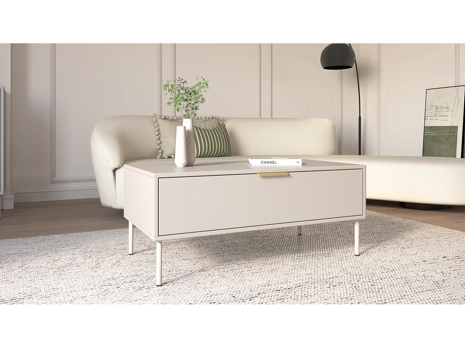 Table basse avec tiroir – cachemire – 100x50 cm – VENA