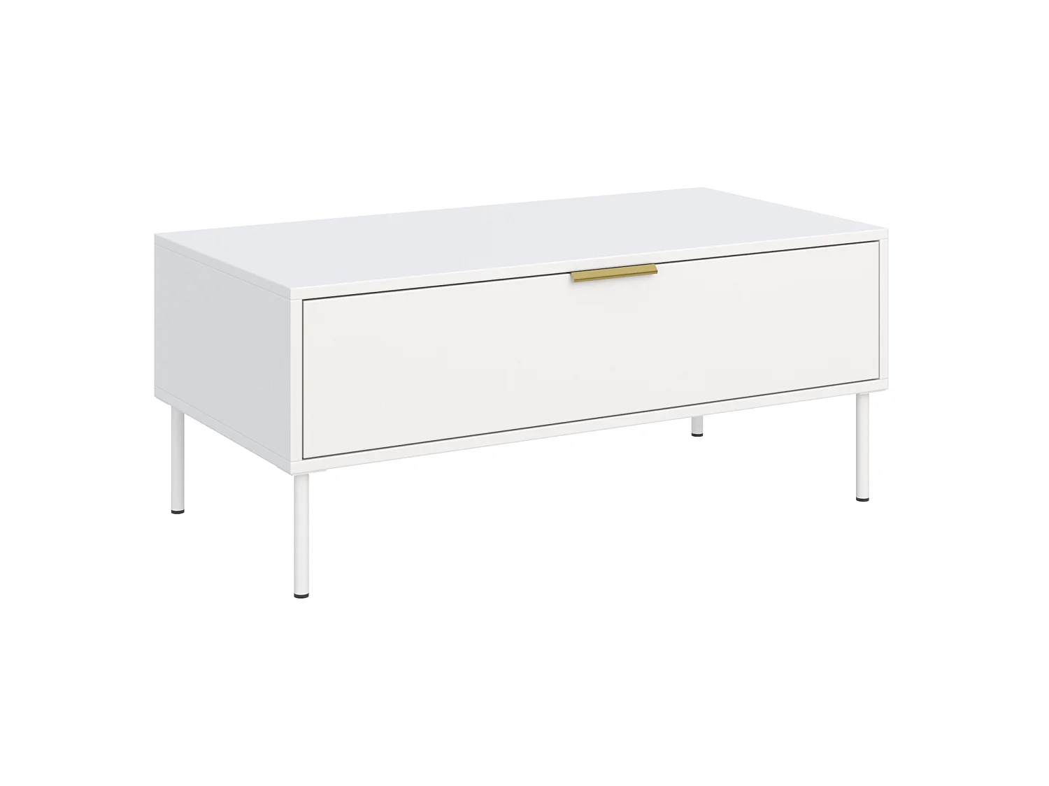 Table basse avec tiroir – blanc – 100x50 cm – VENA