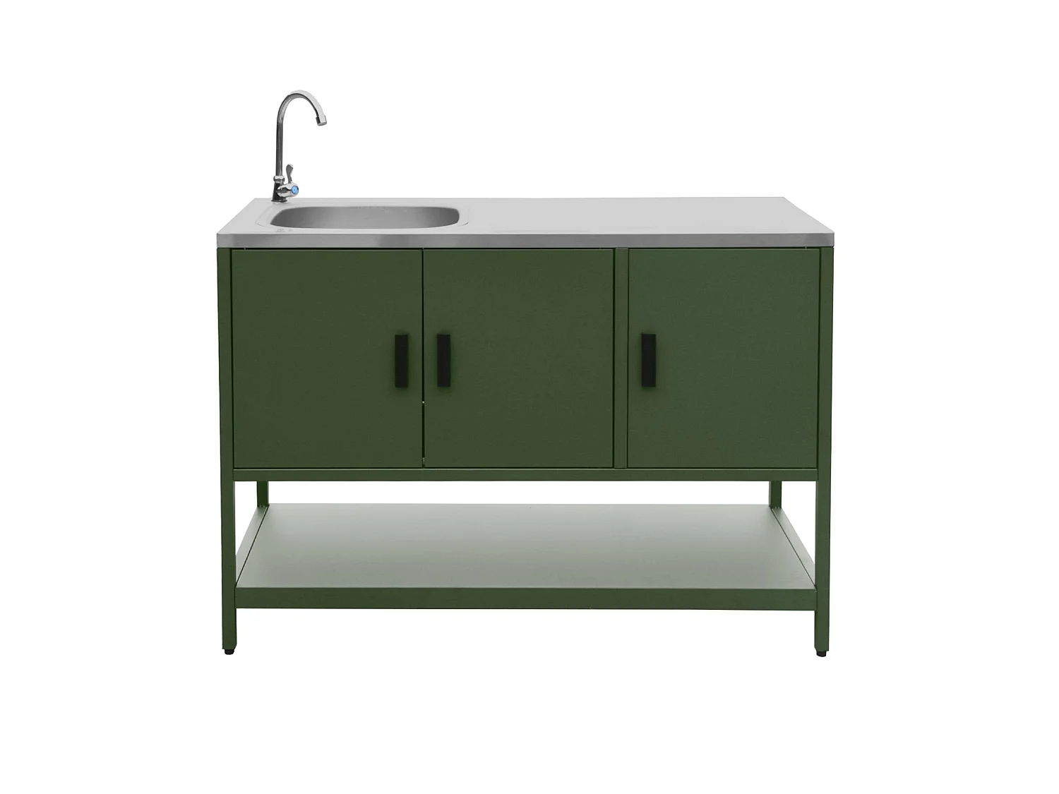 Modulo cucina da esterno in acciaio inossidabile, 3 moduli, verde