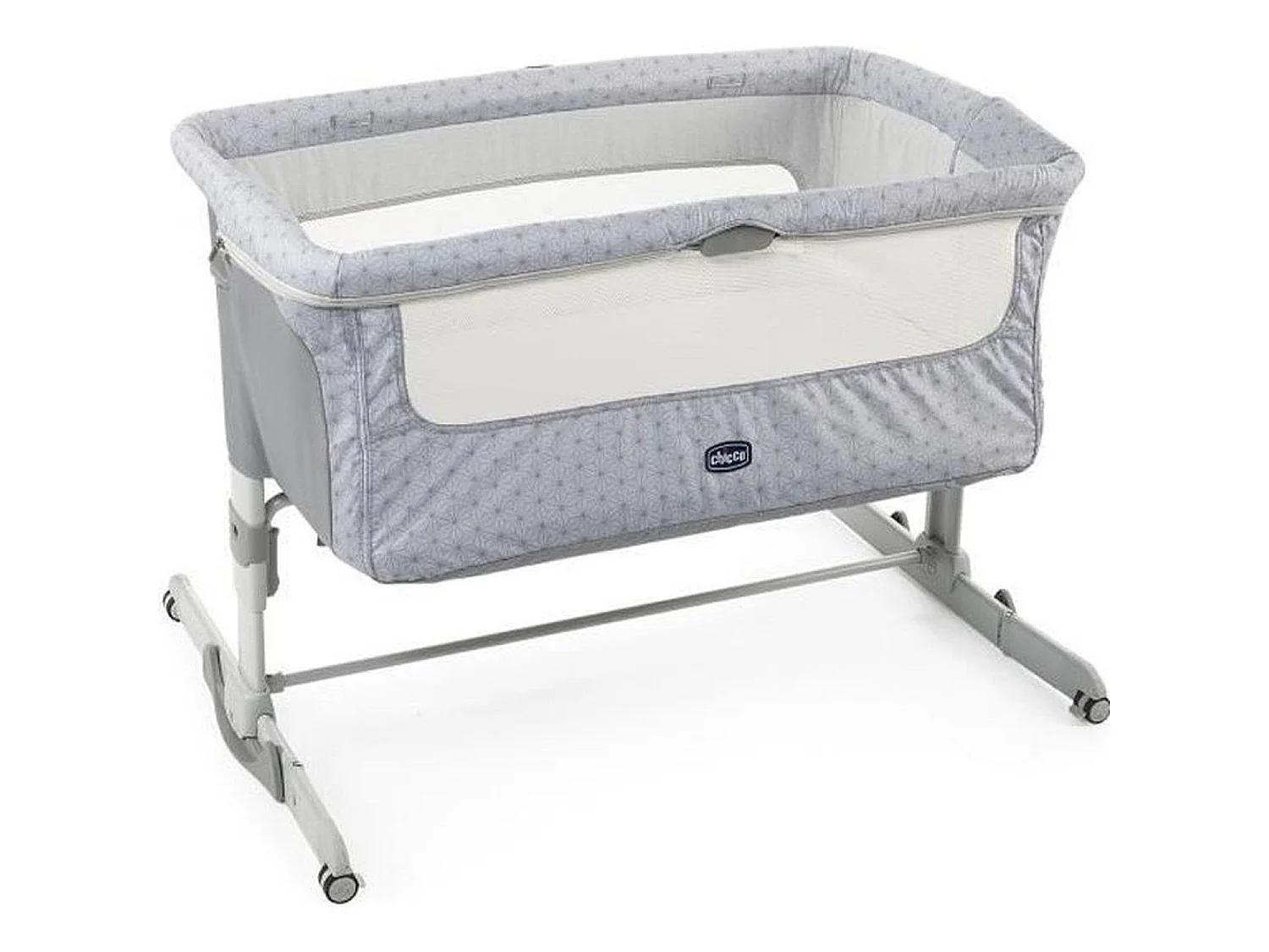 Chicco Next2Me Dream Cuna Colecho Plateada - Altura Ajustable, Incluye Colchón